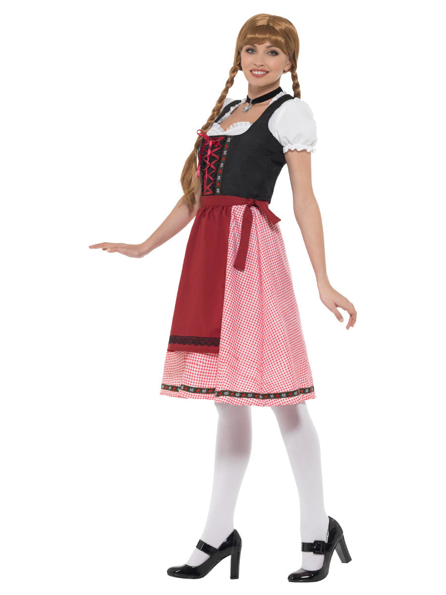 Bavarian Tavern Maid Costume, Red & Black - 4