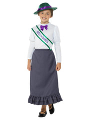 Victorian Suffragette Costume, Grey - 1