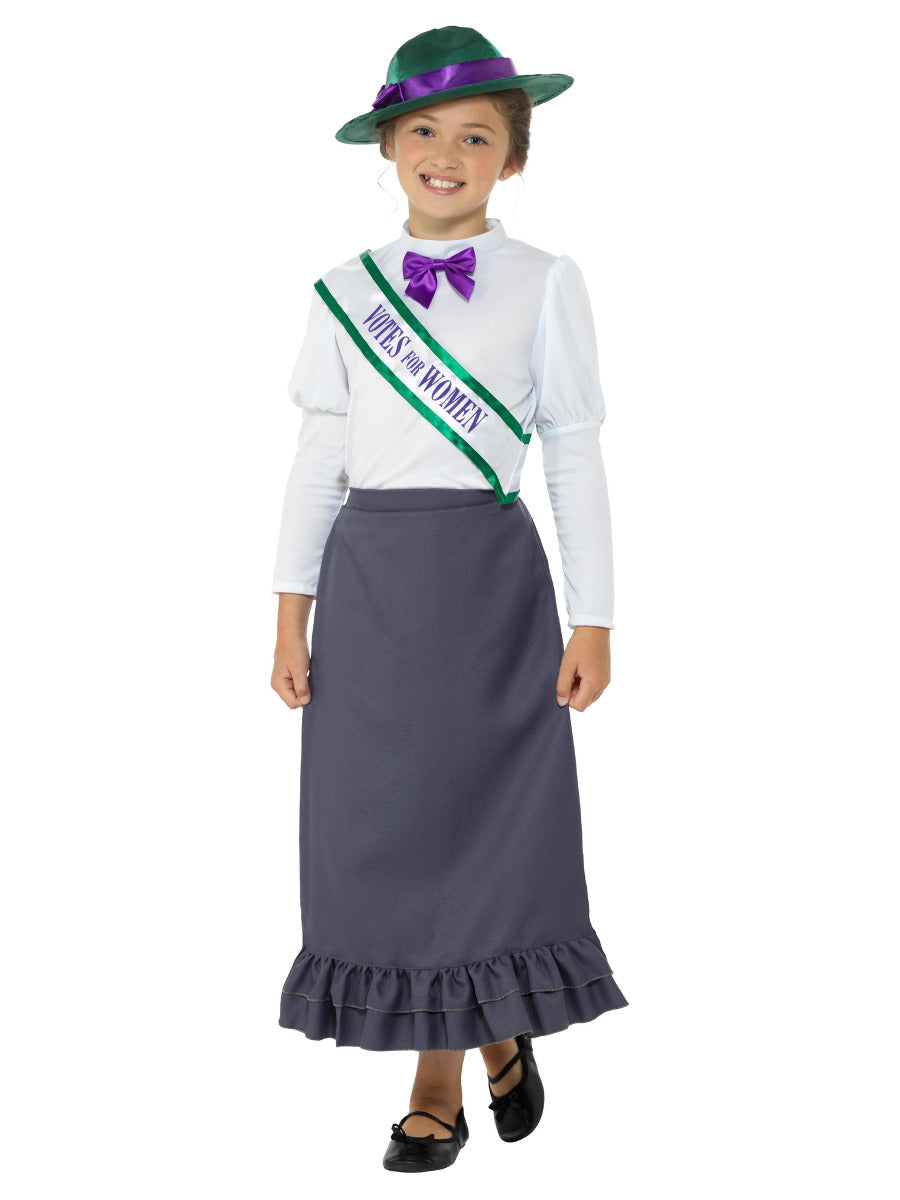 Victorian Suffragette Costume, Grey - 1