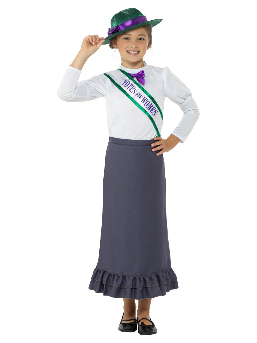 Victorian Suffragette Costume, Grey - 5