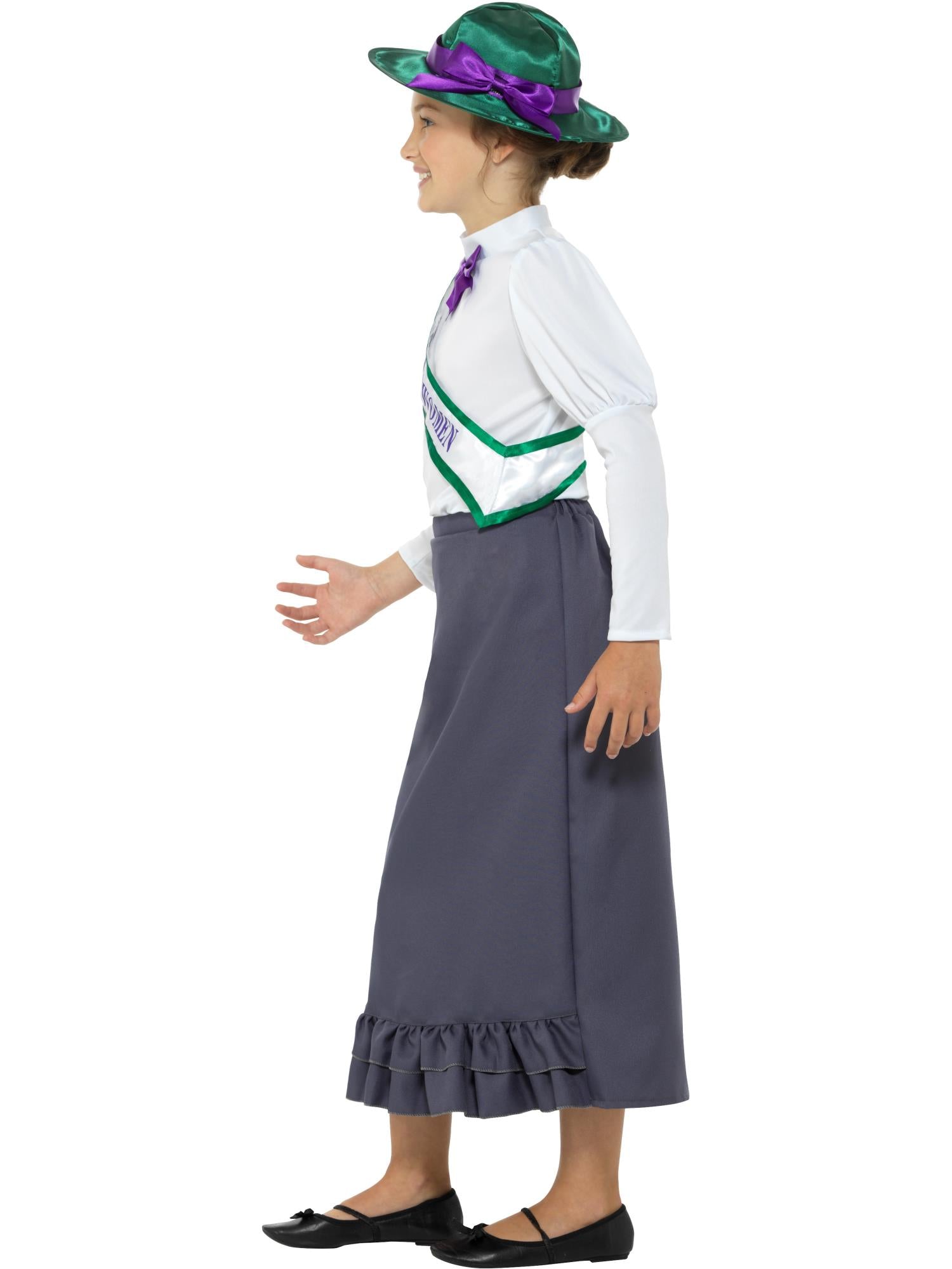 Victorian Suffragette Costume, Grey 3