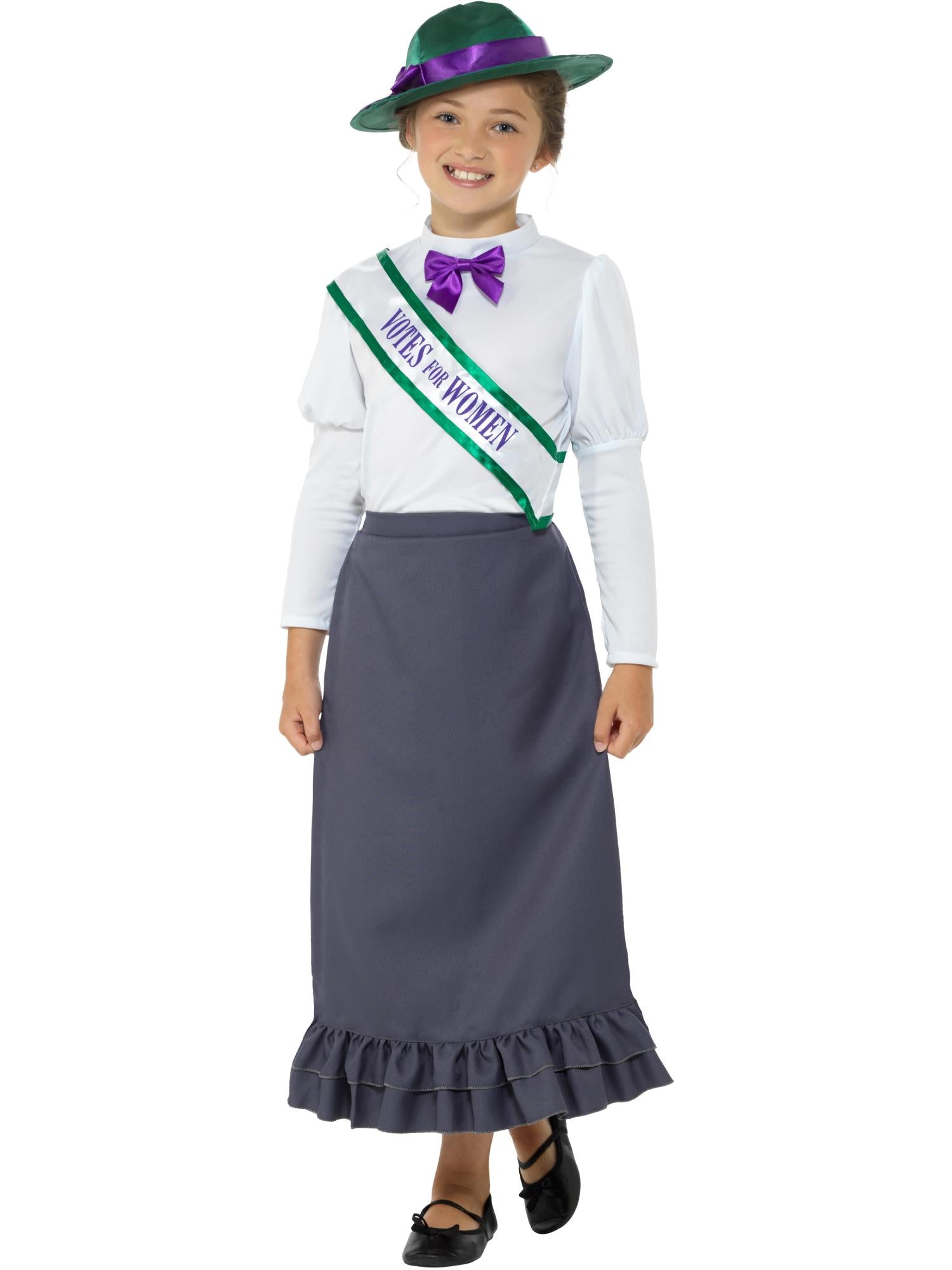 Victorian Suffragette Costume, Grey 1