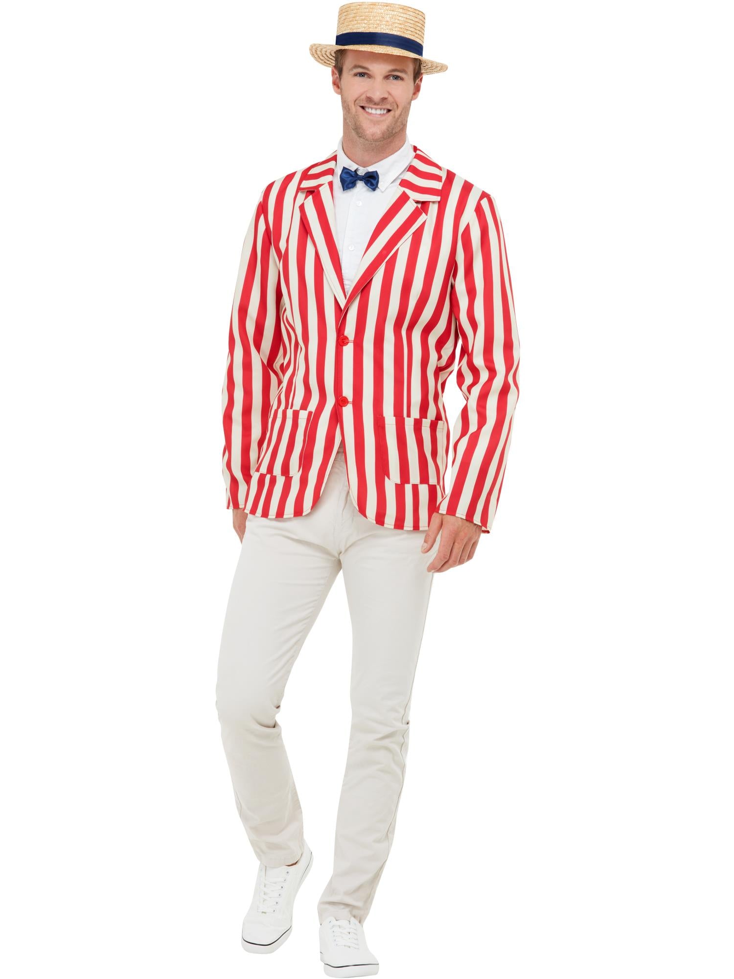 20s Barber Shop Costume, Red & Cream 1