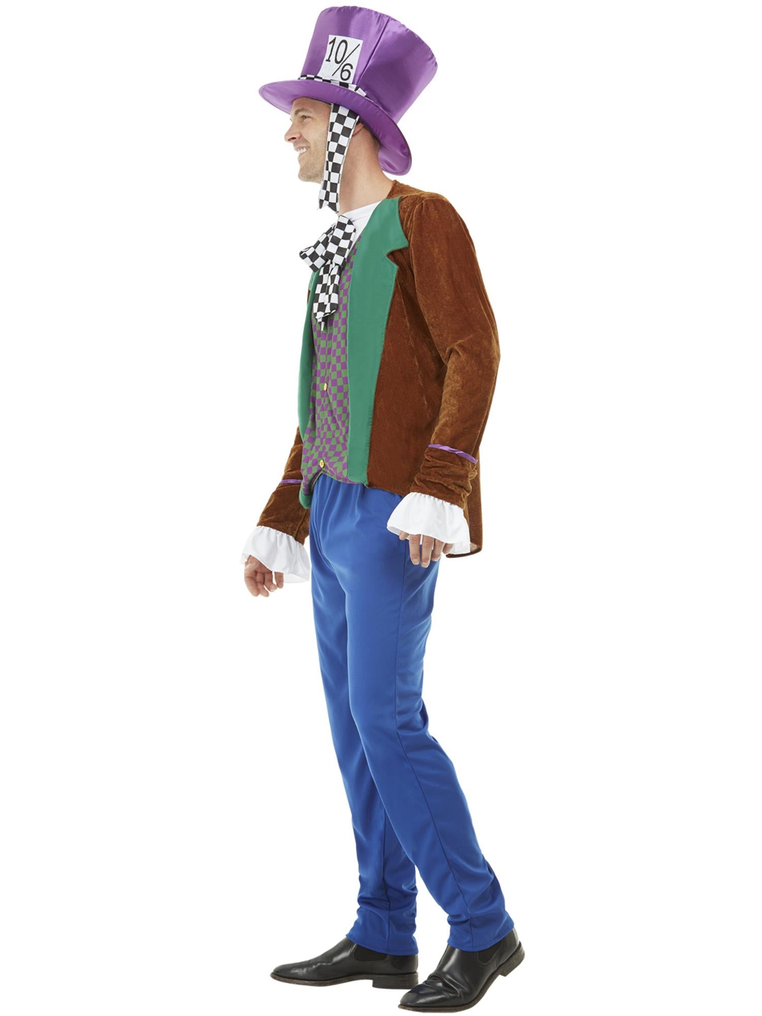 Mad Hatter Costume, Multi-Coloured 3