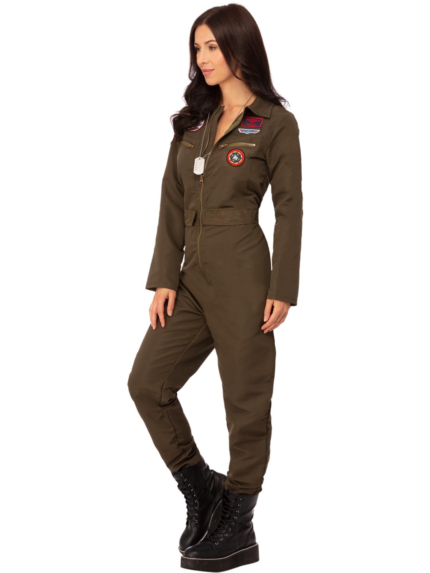 Top Gun Ladies Costume, Khaki 3