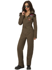 Top Gun Ladies Costume, Khaki 1