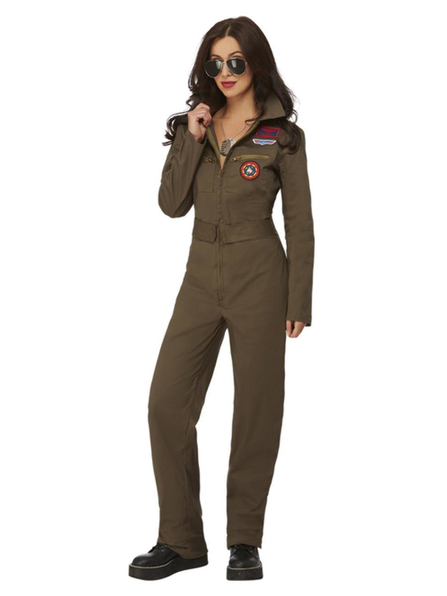 Top Gun Ladies Costume, Khaki - 1