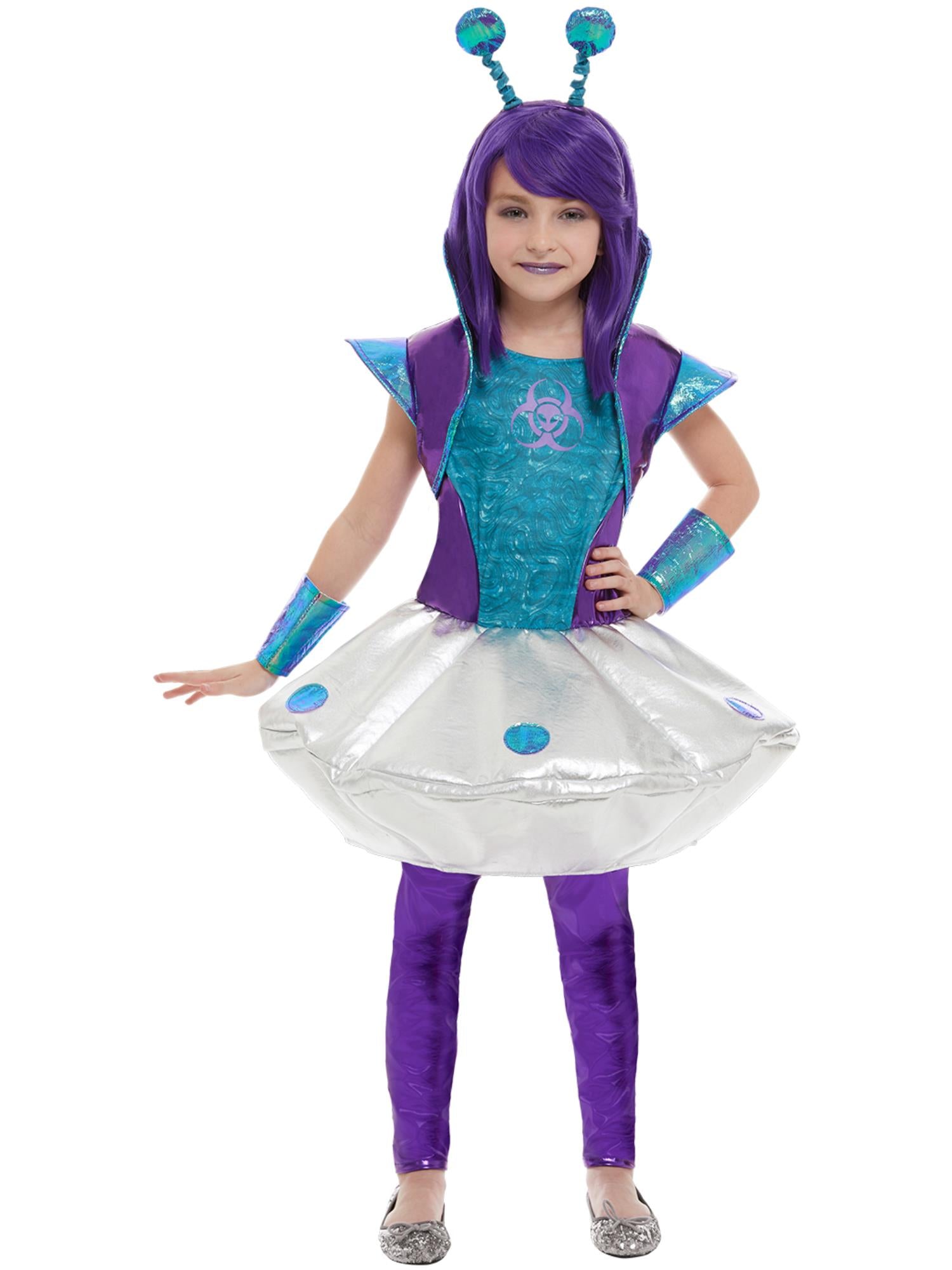 Alien Girl Costume, Silver 1