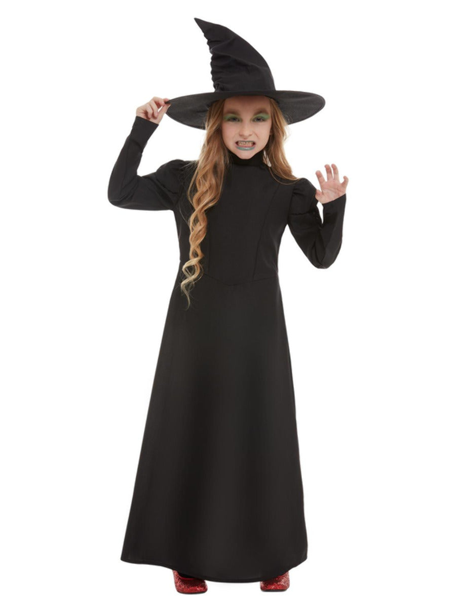 Wicked Witch Girl Costume, Black - 1
