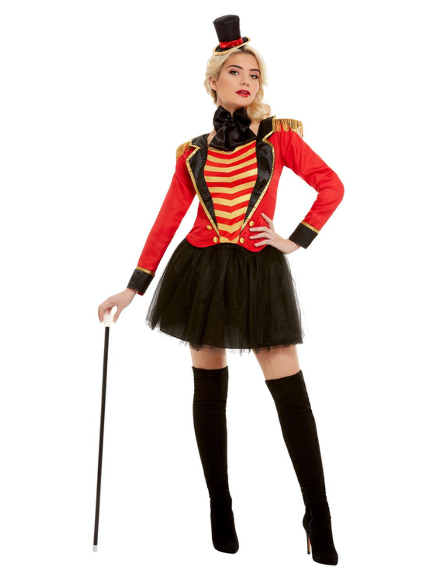 Deluxe Ringmaster Lady Costume, Red - 1
