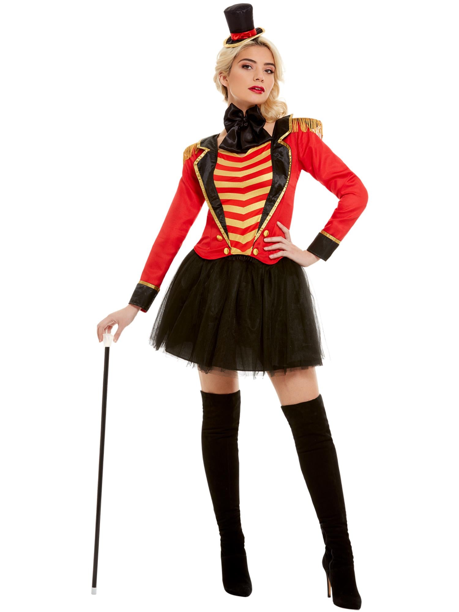Deluxe Ringmaster Lady Costume, Red 1