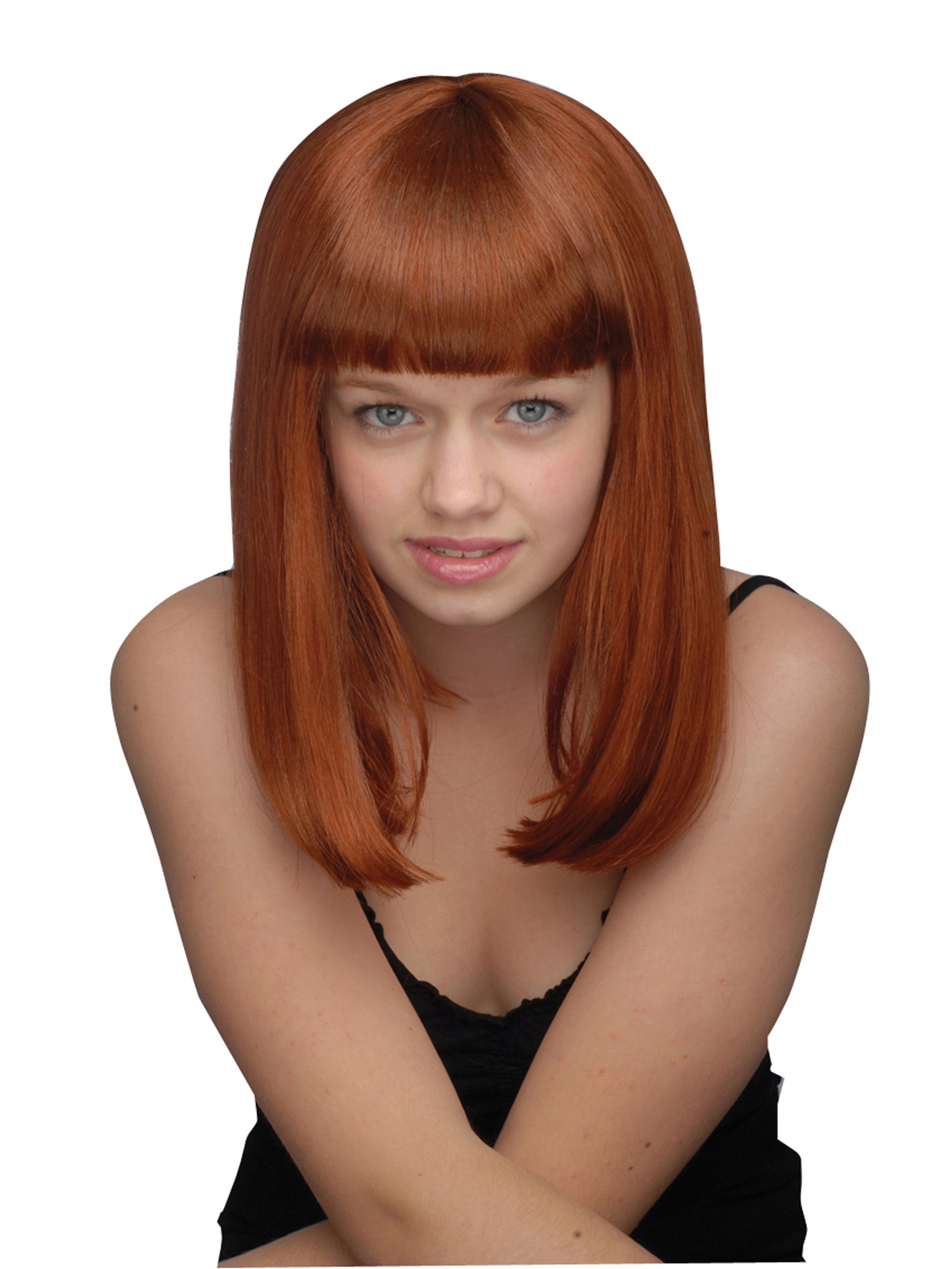SHOULDER LENGTH WIG AUBURN 1