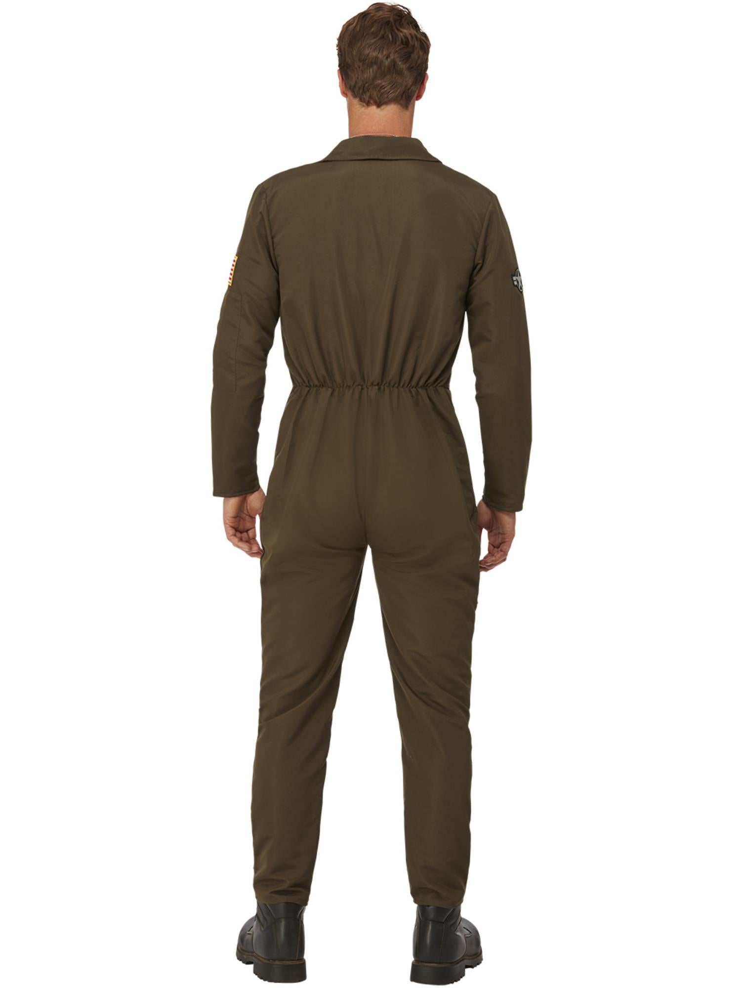 Top Gun Maverick Men's Aviator Costume, Green 2