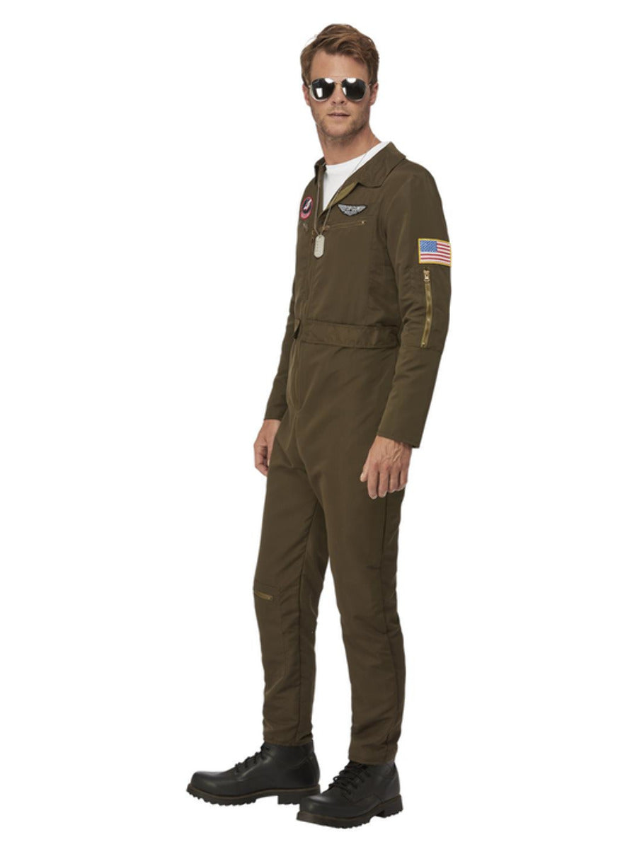 Top Gun Maverick Men's Aviator Costume, Green - 4