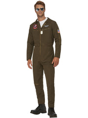 Top Gun Maverick Men's Aviator Costume, Green 1