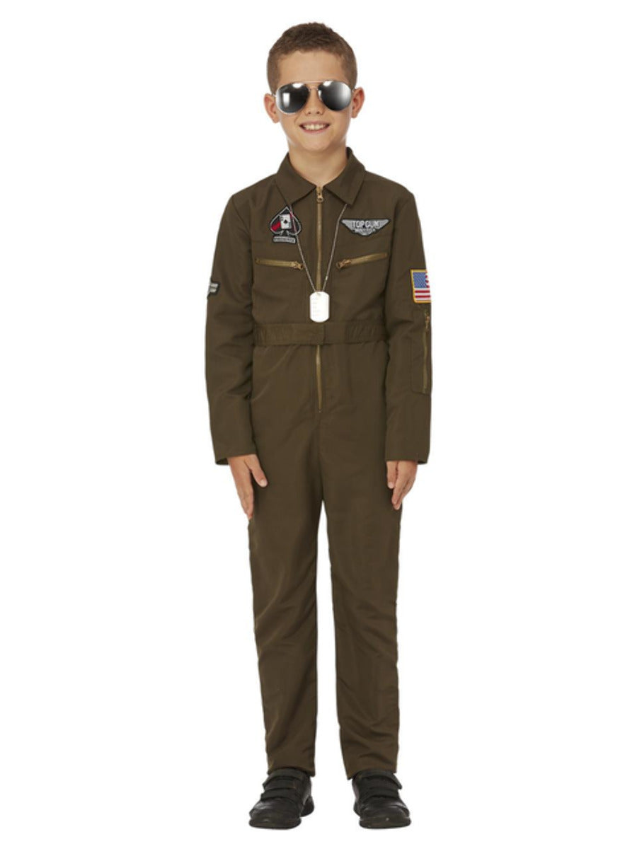 Top Gun Maverick Child's Aviator Costume, Green - 5