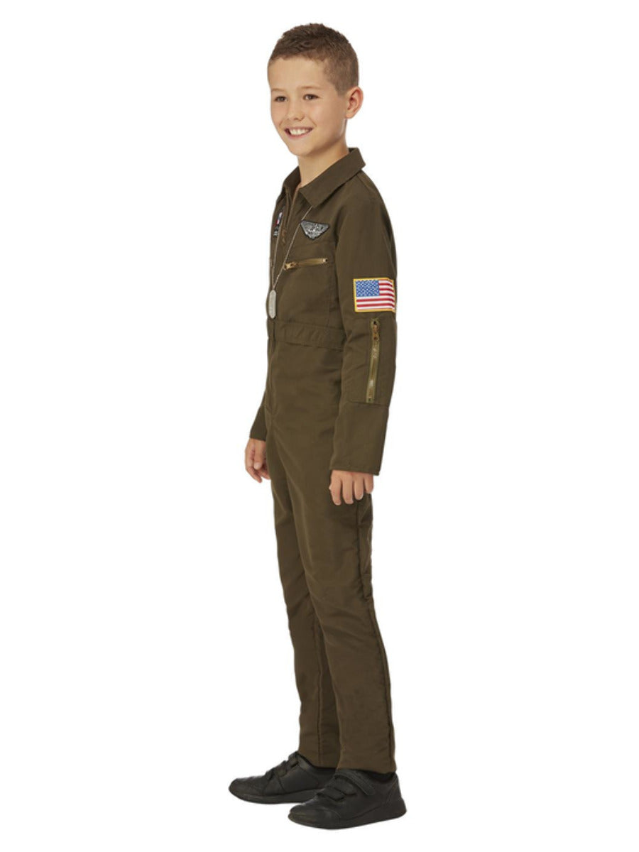 Top Gun Maverick Child's Aviator Costume, Green - 4