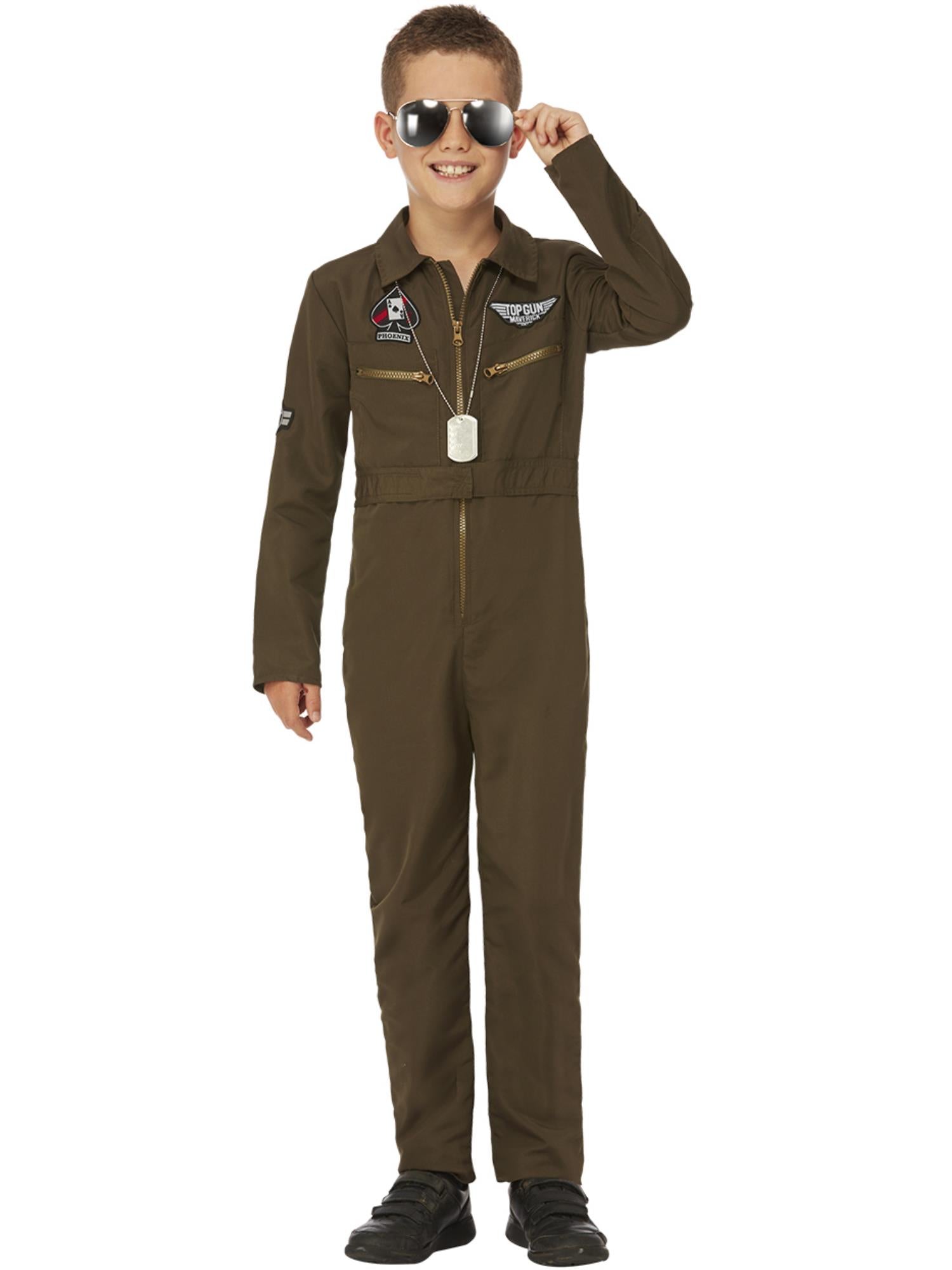 Top Gun Maverick Child's Aviator Costume, Green 1