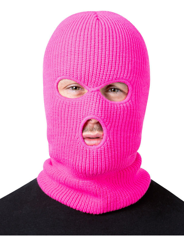 Balaclava Ski Mask, Neon Pink - 2