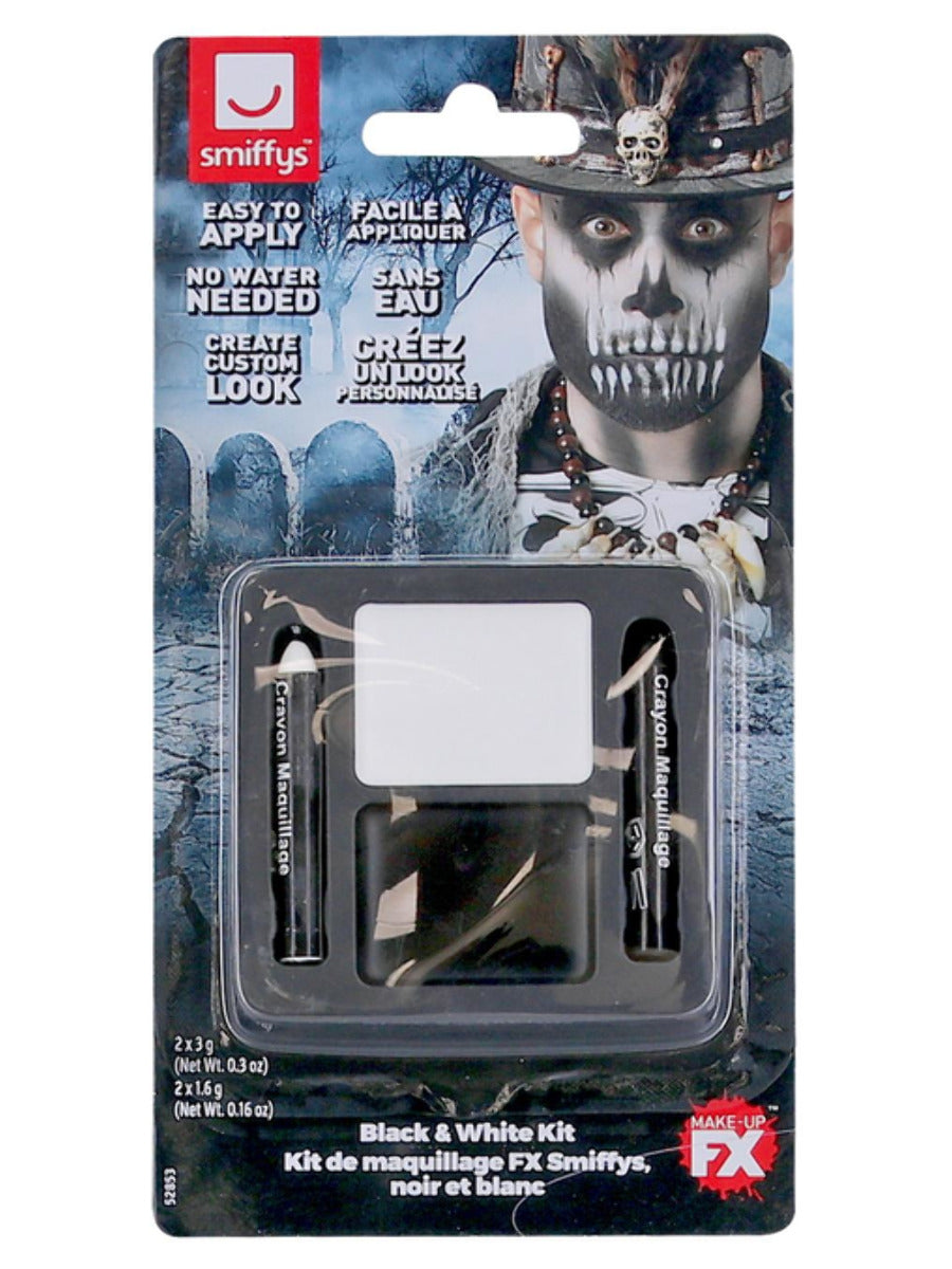 Smiffys Make-Up FX, Black & White Kit - 3