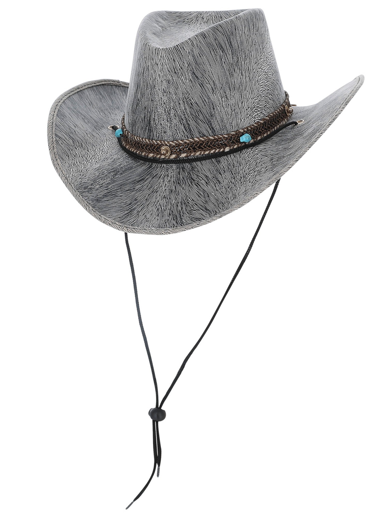 Grey Western Distressed Cowboy Hat 2