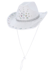 White Rhinestone Cowboy Hat - 1