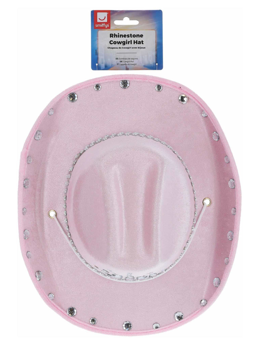 Baby Pink Rhinestone Cowboy Hat - 3