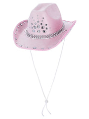 Baby Pink Rhinestone Cowboy Hat - 1