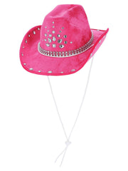 Hot Pink Rhinestone Cowboy Hat - 1