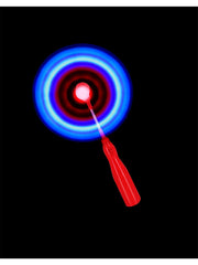 13" LED Light Up Windmill Wand, Red 1