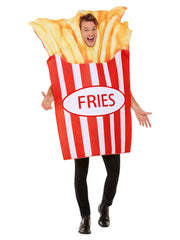 French Fries Costume, Red & White - 1