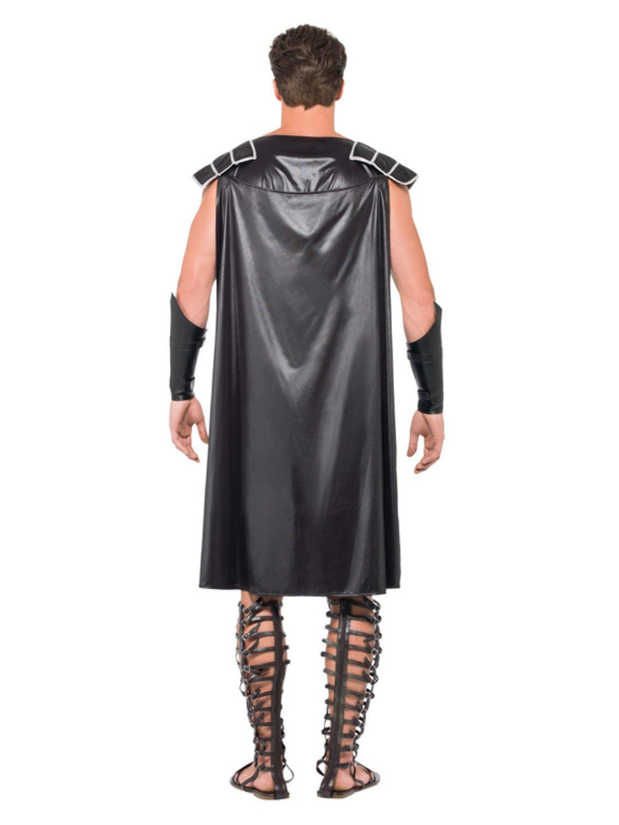 Male Dark Gladiator Costume, Black - 3