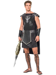 Male Dark Gladiator Costume, Black 1