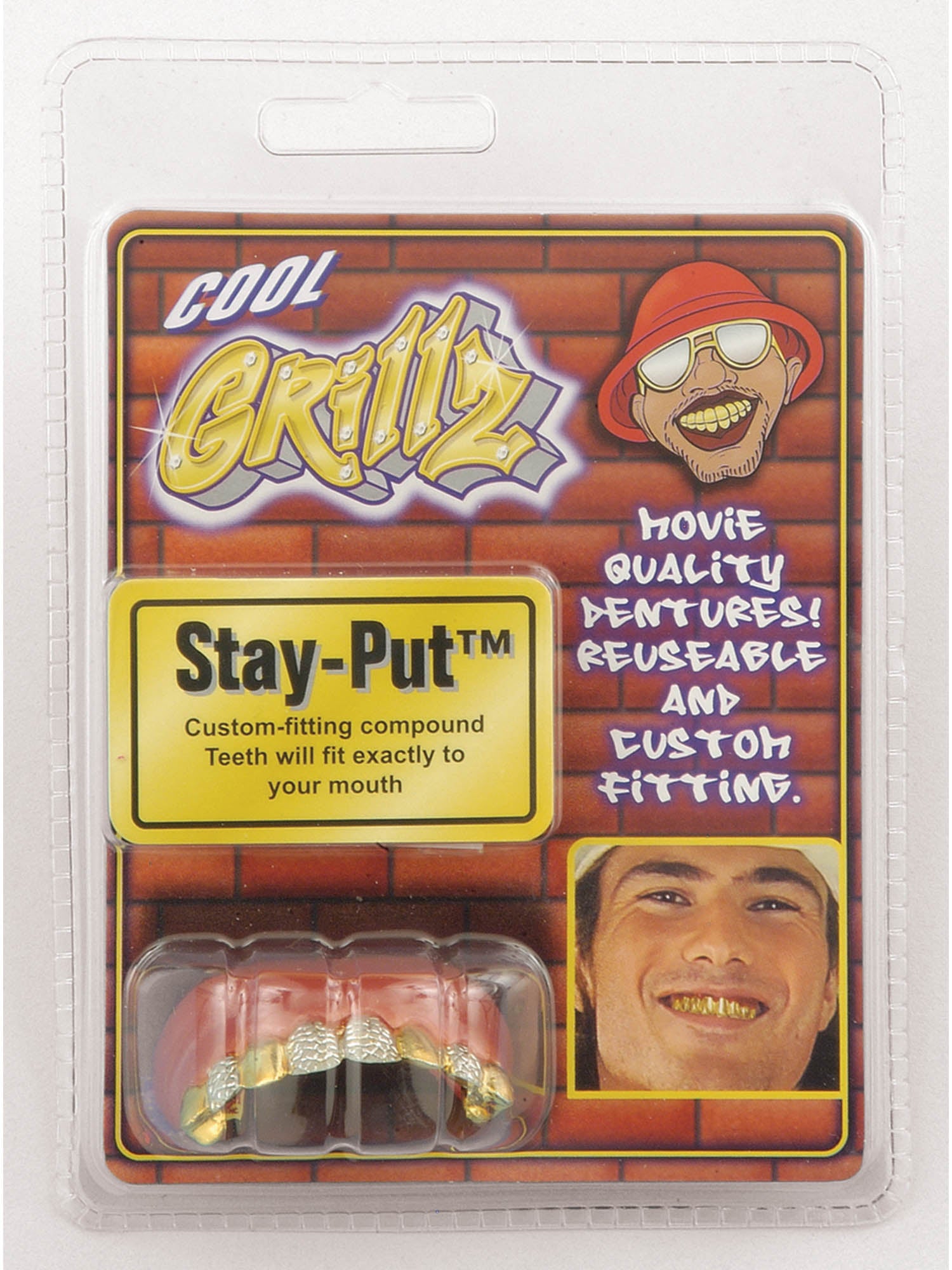 GRILLZ TEETH-GOLD&DIAMOND CUT 1