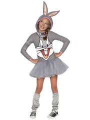 BUGS BUNNY GIRLS HOODED COSTUME - CHILDRENS