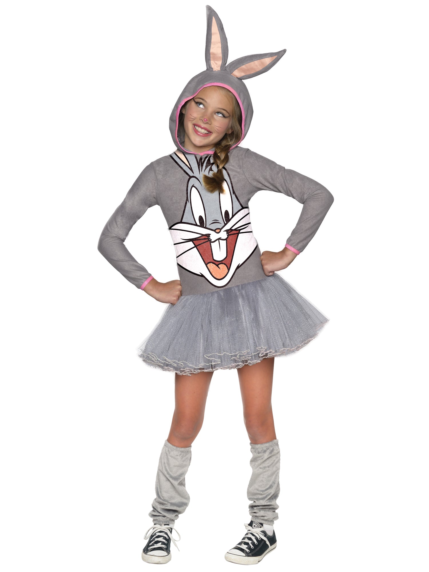 BUGS BUNNY GIRLS HOODED COSTUME - CHILDRENS