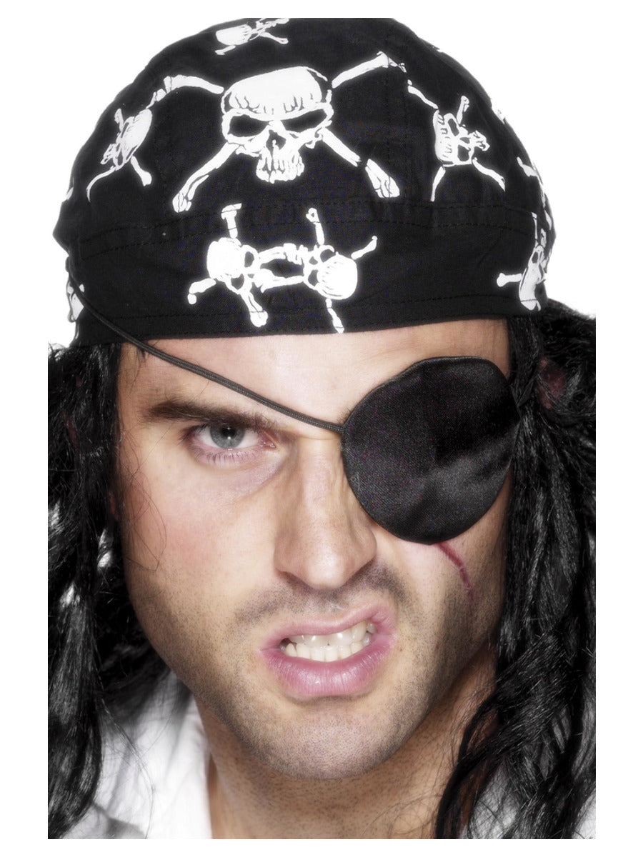 Deluxe Pirate Eyepatch, Black - 1