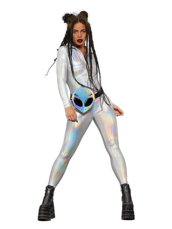 Fever Miss Whiplash Mirror Holographic Costume - 2