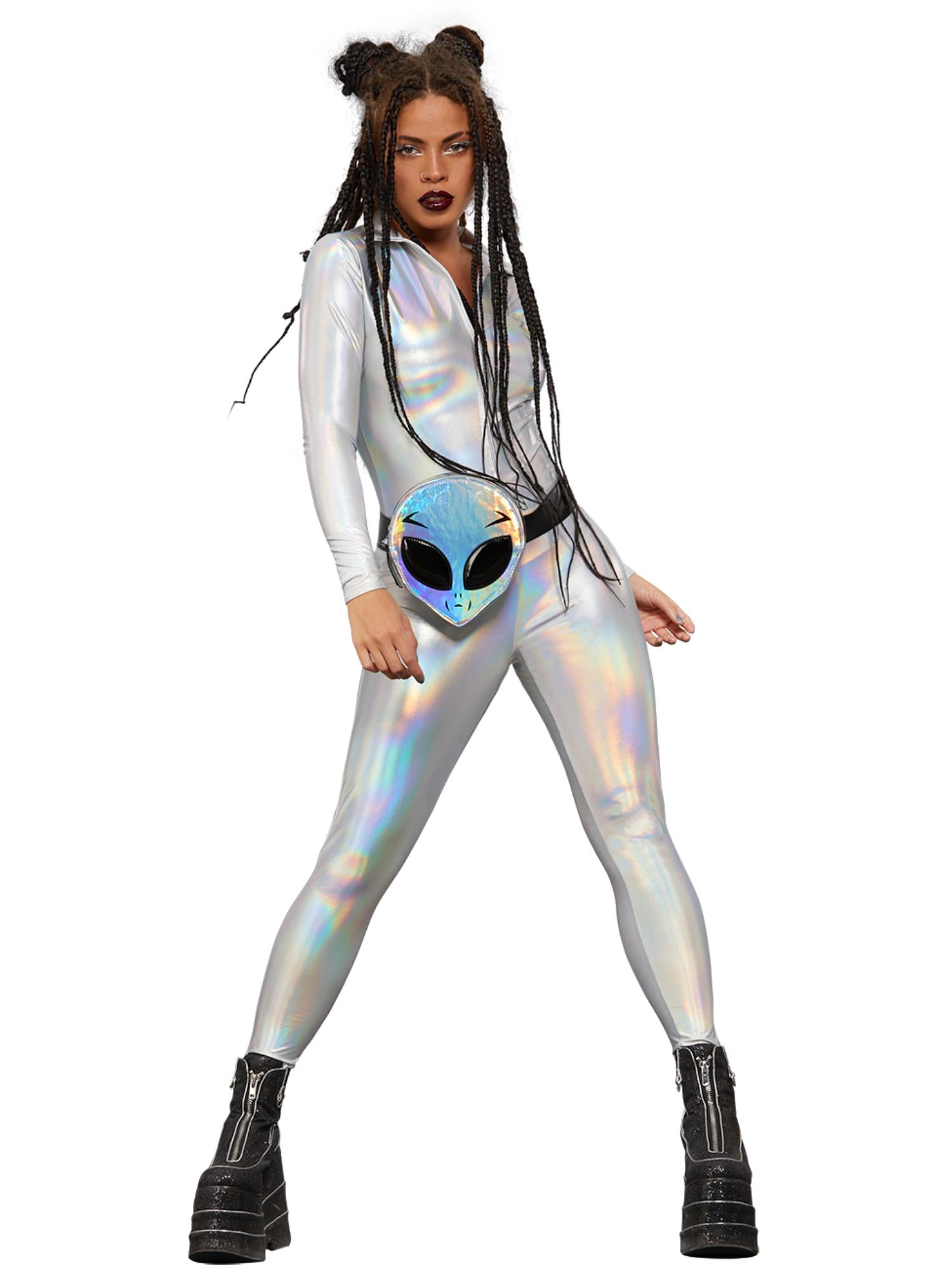 Fever Miss Whiplash Mirror Holographic Costume 1