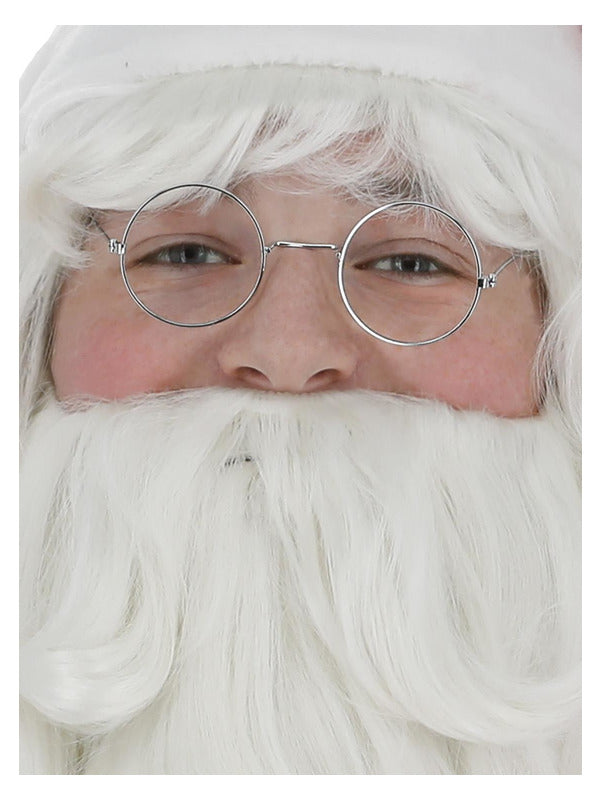 Wire Framed Santa Specs, Silver - 2