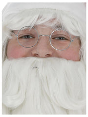 Wire Framed Santa Specs, Silver - 1