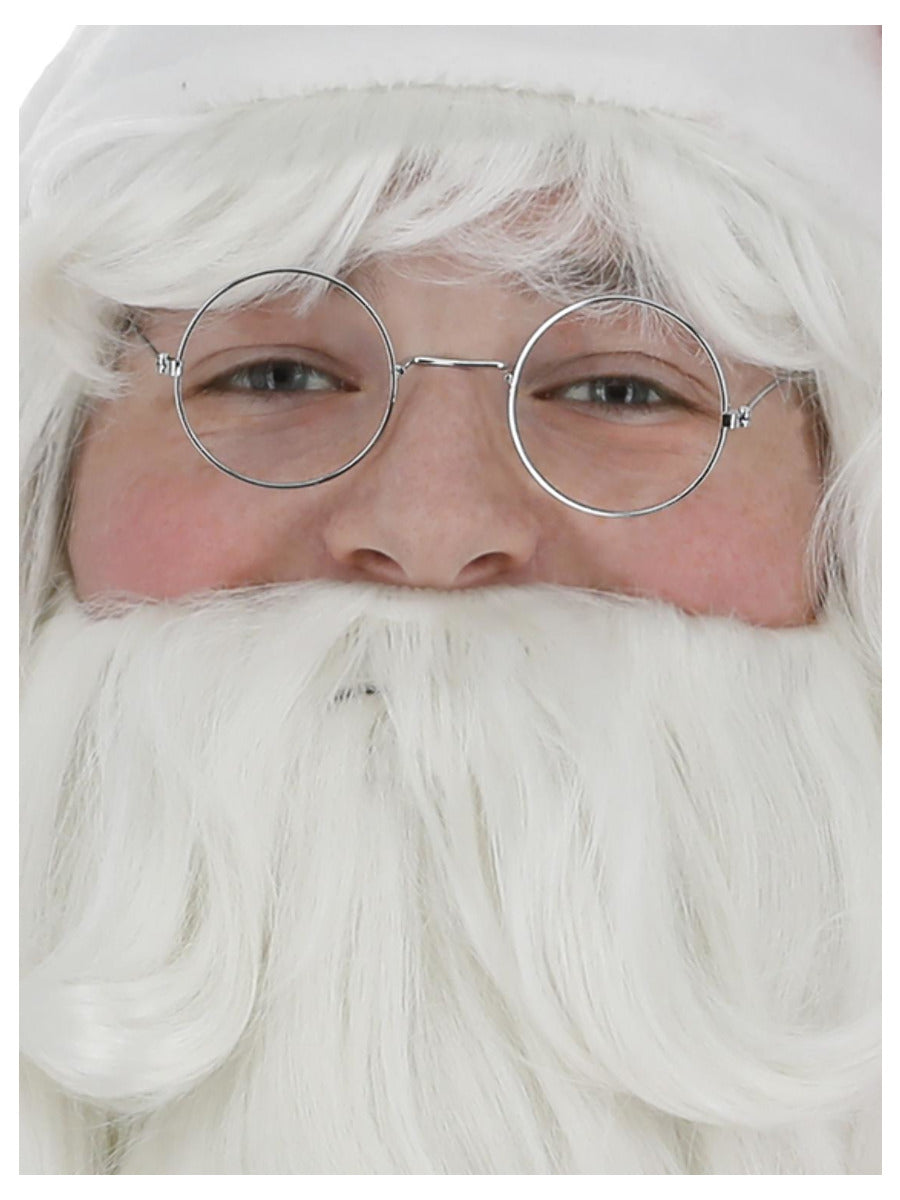 Wire Framed Santa Specs, Silver - 1