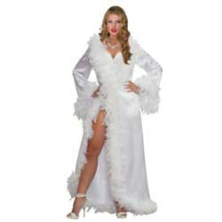 Hollywood Marabou Satin Robe 1