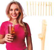 10 PENIS STRAWS 19.5 CM