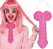 PENIS TIE WITH GLITTER EFFECT 30 CM, ADULT