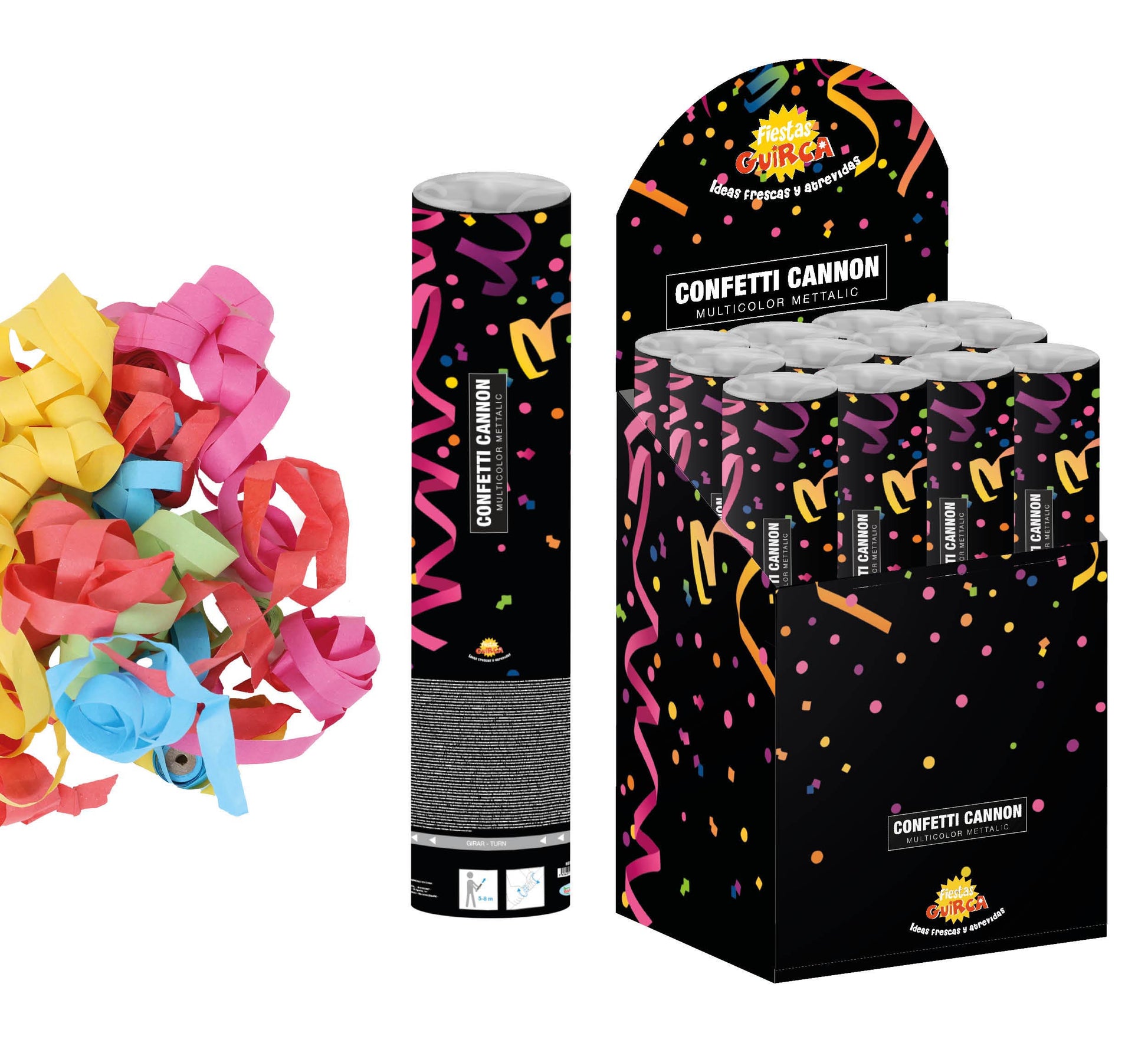 CONFETTI CANNON,  40 CM COMPRESSED AIR