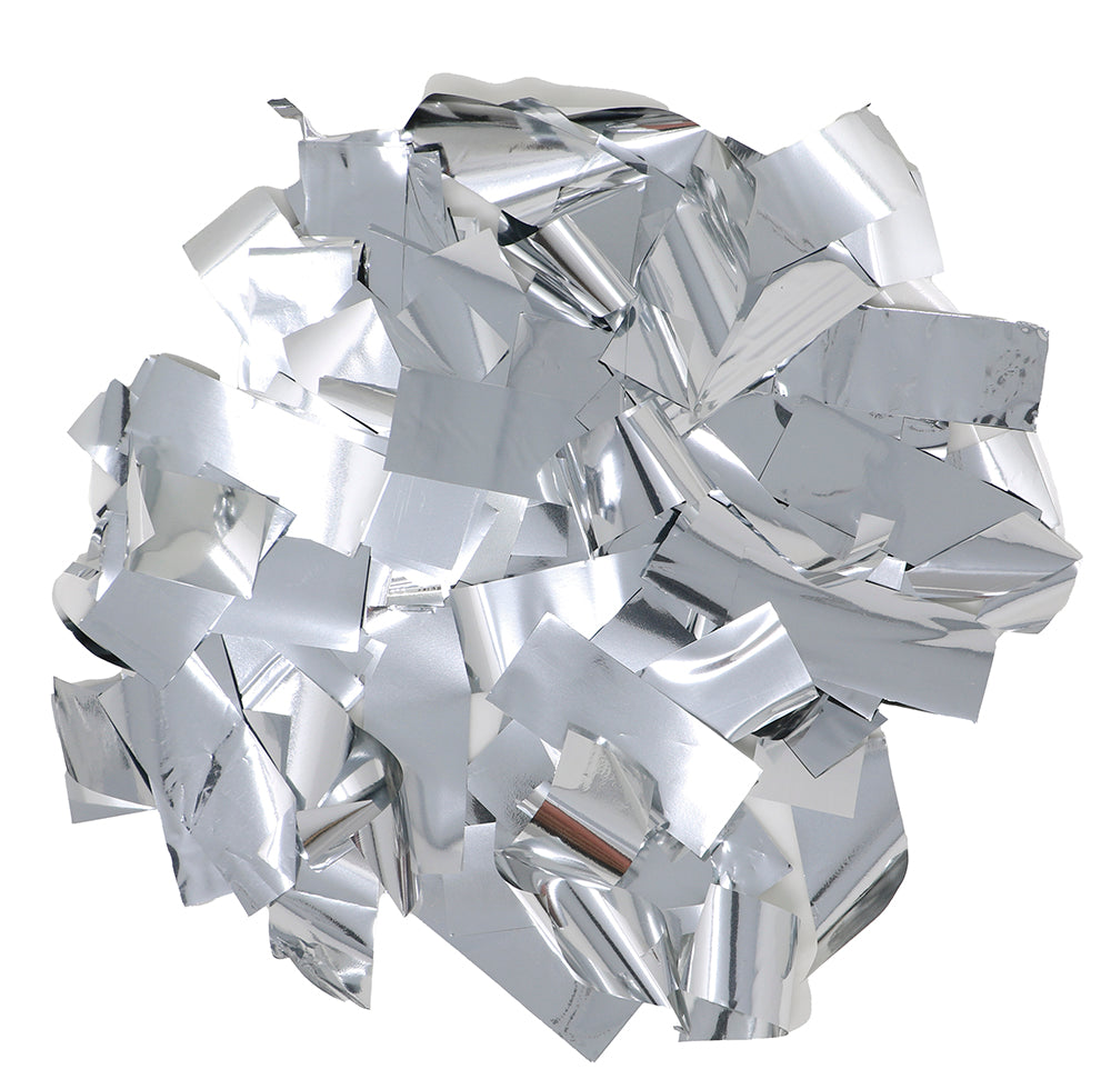 SILVER CONFETTI CANNON, 50 CM COMPRESSED AIR