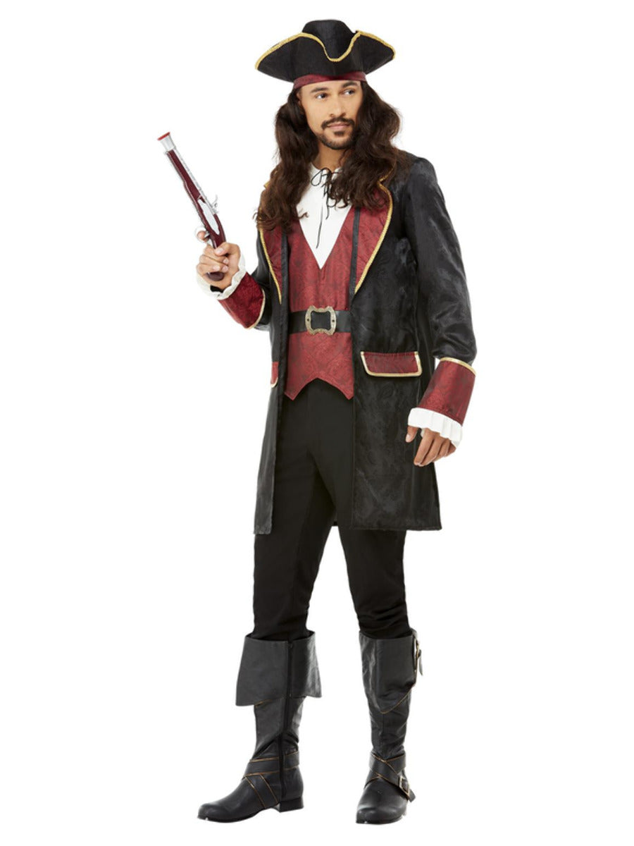 Deluxe Swashbuckler Pirate Costume, Black - 1