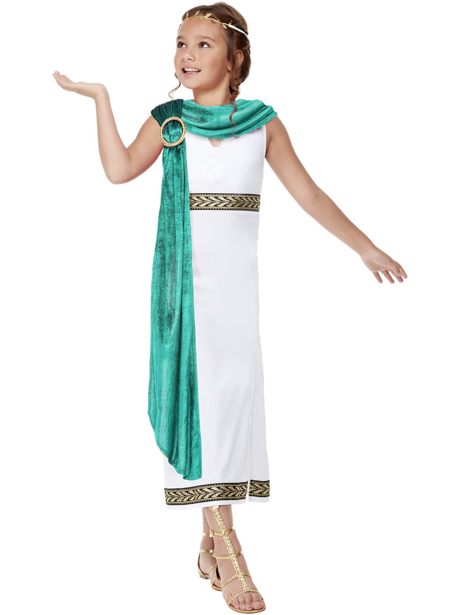 Deluxe Girls Roman Empire Costume 1