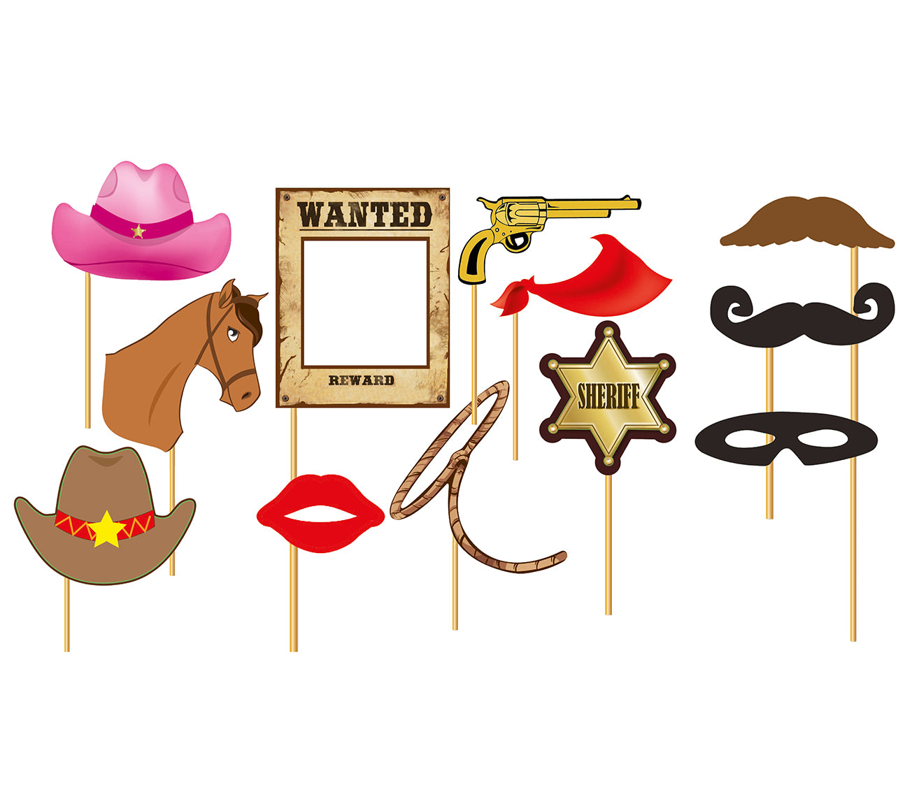 COWBOY PHOTOCALL SET, 12 PCS